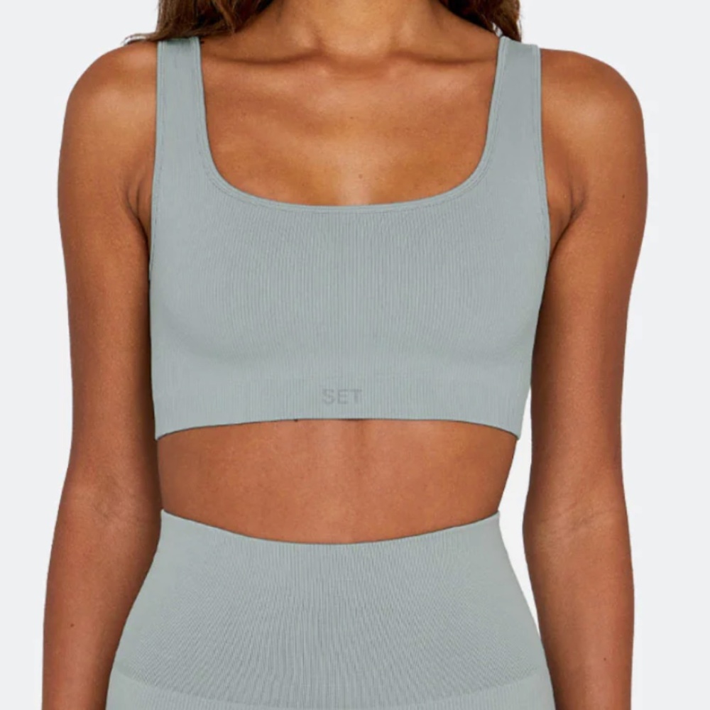 Set Active Sculptflex Box Bra and Biker Shorts Set - Rain